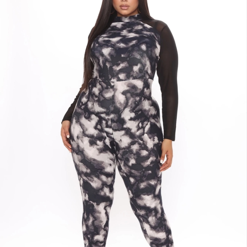 Black and white jumpsuit